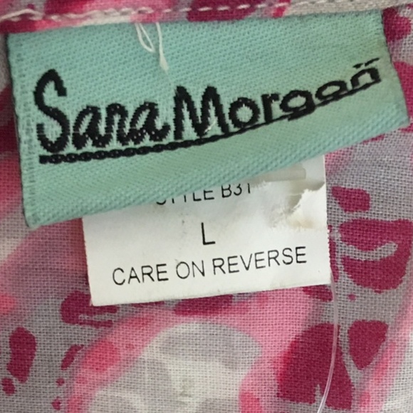 NEW Sara Morgan Pink Blouse Button-down Size L - Picture 2 of 8